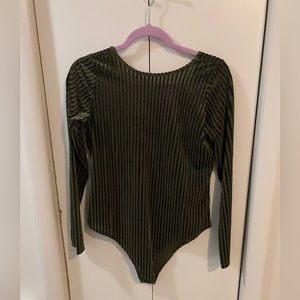 Forever 21 olive cream bodysuit in size L, worn twice